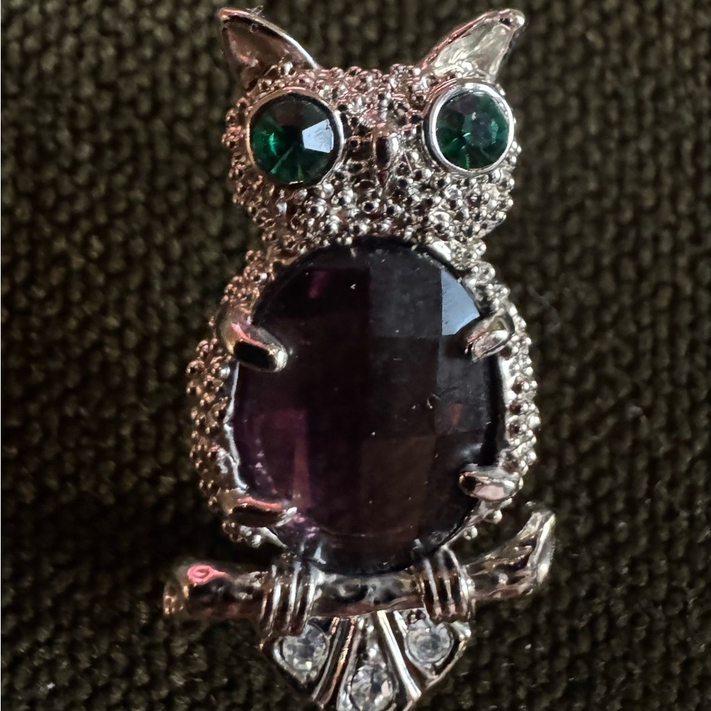 Vintage Estate Sale Jewelry Brooch‎ Lot 17pc Antique Rhinestone Floral Owl Pins - Picture 13 of 16